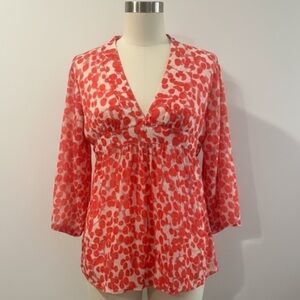 Virginia Johnson Pink Sheer Tunic Dress, Medium | Long Sleeve Beach Cover-Up